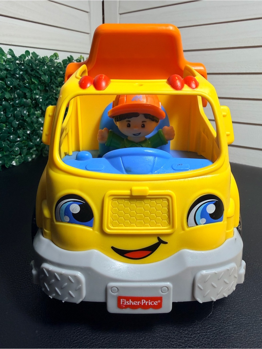 Fisher-Price Yellow and Orange Dump Truck with Sounds and one figure